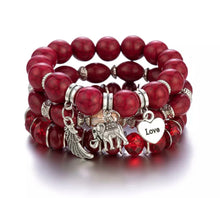 Load image into Gallery viewer, Wooded Bead Stack Bracelet
