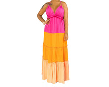 Load image into Gallery viewer, Multi Color Halter Maxi Dress
