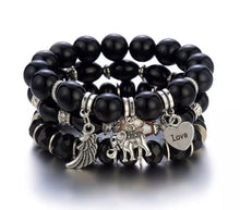 Load image into Gallery viewer, Wooded Bead Stack Bracelet
