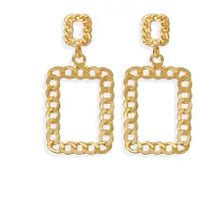 Load image into Gallery viewer, Gold Chain Earrings and Ring Set
