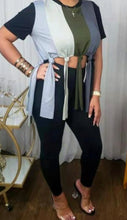 Load image into Gallery viewer, Stripped Tassel Two Piece Pants Set
