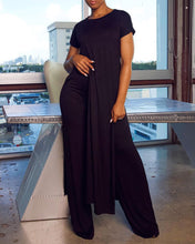Load image into Gallery viewer, Short Sleeve Asymmetrical Top and Pants Set
